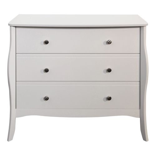 Commode 3 tiroirs BARROCO Blanc