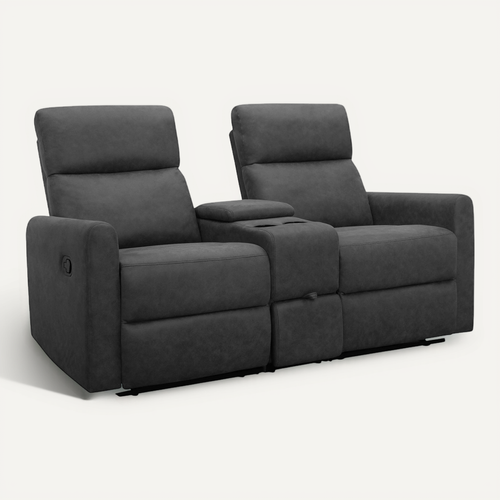 Dacoulas - Fauteuil De Relaxation Double En Tissu Anthracite