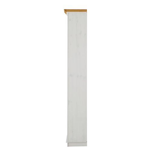 Anita-bibliothèque Avec 5 Étagères En White / Honey Pine