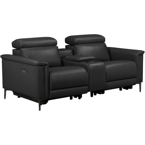 Lund-fauteuil Relax Double Avec Fonction Électrique En Pu Noir