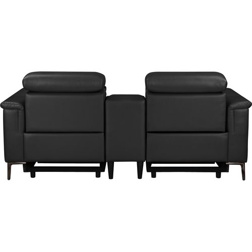 Lund-fauteuil Relax Double Avec Fonction Électrique En Pu Noir