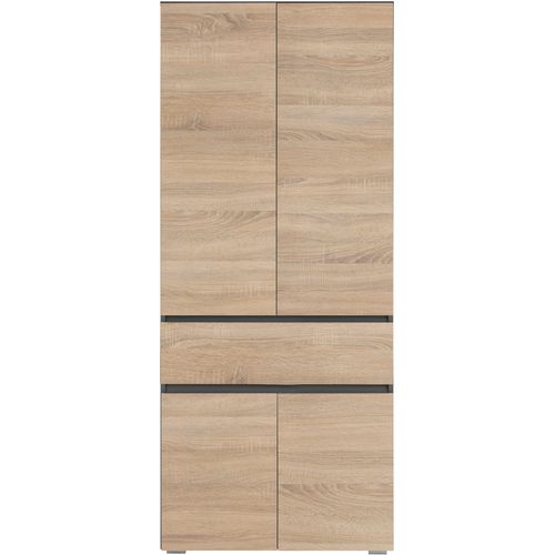 Wisla -armoire De Salle De Bain Avec 2 Portes Et 1 Étagère Aspect Chêne