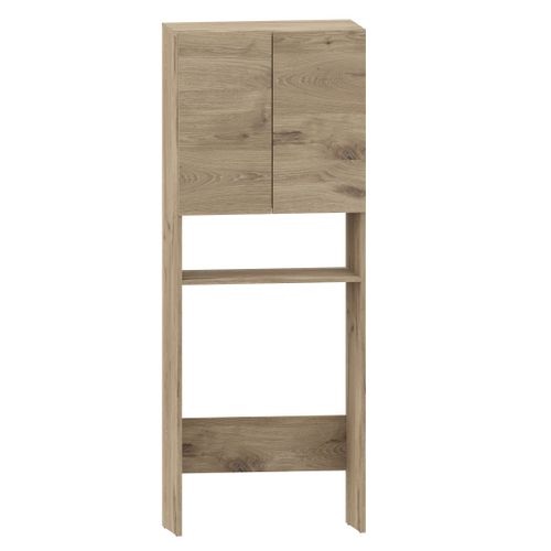 Wisla -armoire De Salle De Bain Avec 2 Portes Et 1 Étagère Aspect Chêne