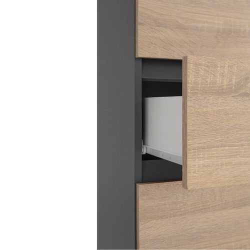 Wisla -armoire De Salle De Bain Avec 2 Portes Et 1 Étagère Aspect Chêne