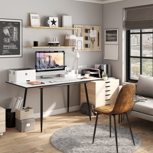 Bureau extensible moderne design minimaliste et fonctionnel blanc ...