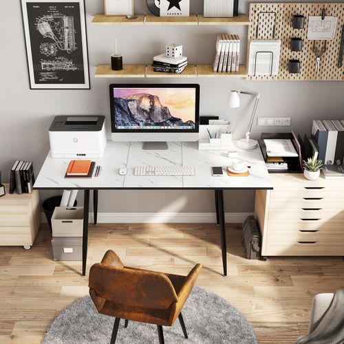 Bureau extensible moderne design minimaliste et fonctionnel blanc ...