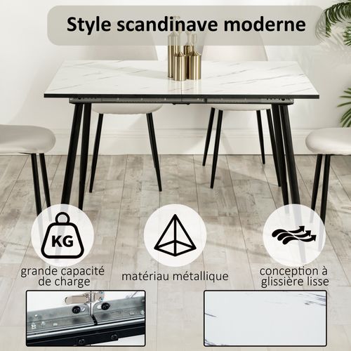 Bureau extensible moderne design minimaliste et fonctionnel blanc ...