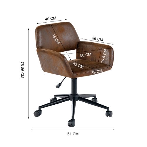 Chaise En Similicuir Marron Avec Pied Pivotant Pour Un Style Industriel Chic