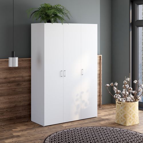 Armoire 3 portes ouvrantes SPACE L. 115,8 cm blanc