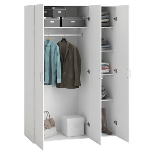 Armoire 3 portes ouvrantes SPACE L. 115,8 cm blanc
