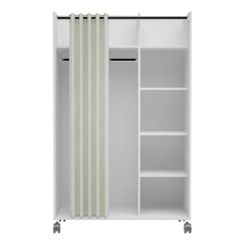 Kit dressing avec rideau L.100 cm MOVE blanc