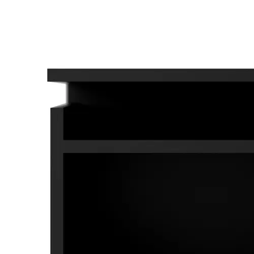 Tête de lit 140 cm avec BEST LAK rangement Noir Mat