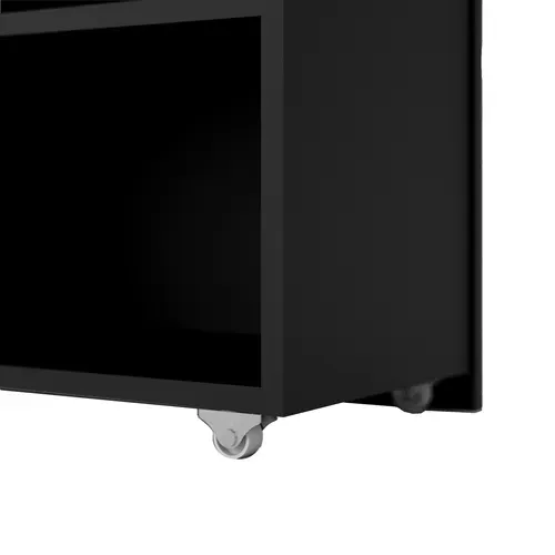 Tête de lit 140 cm avec BEST LAK rangement Noir Mat