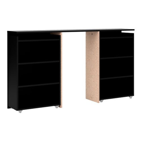 Tête de lit 160 cm avec BEST LAK rangement noir mat