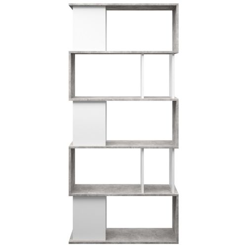 Bibliothèque L. 80 CM CLASS 2 imitation béton/blanc