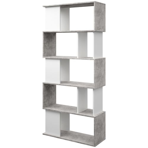 Bibliothèque L. 80 CM CLASS 2 imitation béton/blanc