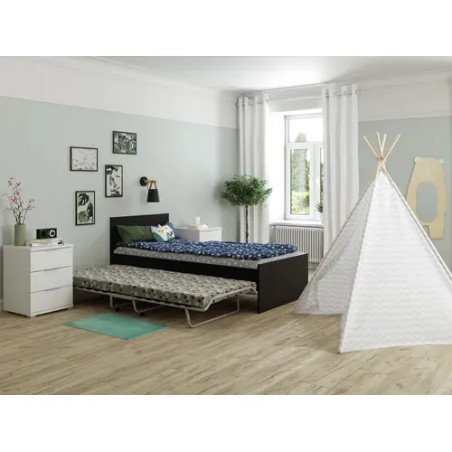 Lit 90x190 cm BEST LAK 2 noir mat