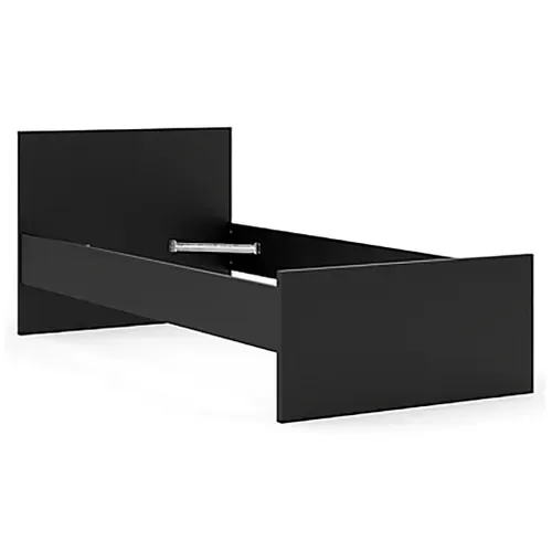 Lit 90x190 cm BEST LAK 2 noir mat vue 3/4