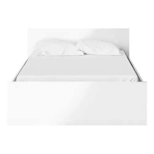 Lit 140x190 cm BEST LAK 2 blanc laqué vue de face