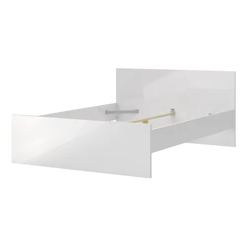 Lit 140x190 cm BEST LAK 2 blanc laqué vue de profil