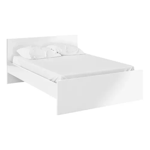 Lit 140x190 cm BEST LAK 2 blanc laqué vue 3/4