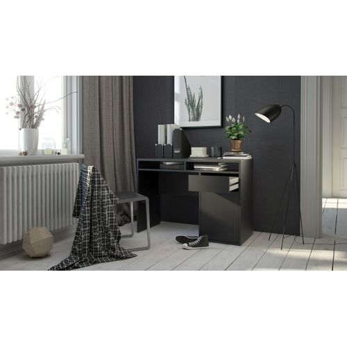 Bureau droit BEST LAK 2 Noir mat vue d'ambiance 1