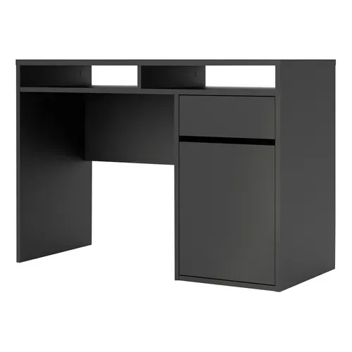 Bureau droit BEST LAK 2 Noir mat vue de profil