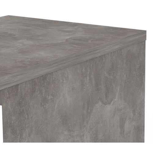 Chevet 2 tiroirs BEST LAK blanc laqué béton vue détaillée