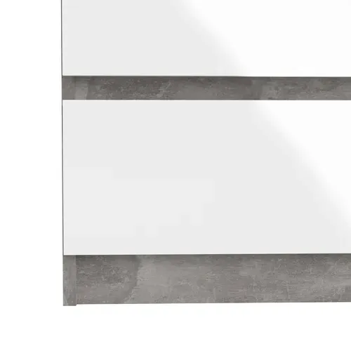 Commode 2x3 tiroirs BEST LAK Blanc et béton vue détaillée