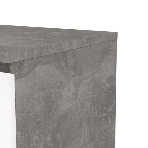 Commode 3 tiroirs BEST LAK blanc laqué béton vue accessoires