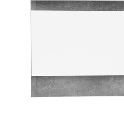 Commode 3 tiroirs BEST LAK blanc laqué béton vue détaillée