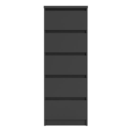 Chiffonnier 5 tiroirs BEST LAK 2 noir mat