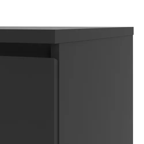 Commode 3 tiroirs BEST LAK 2 noir mat vue détaillée
