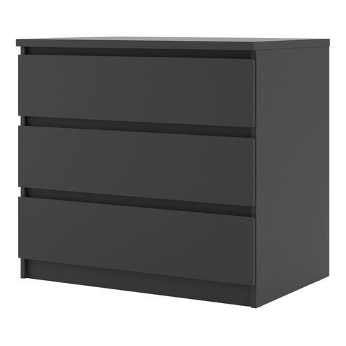 Commode 3 tiroirs BEST LAK 2 noir mat