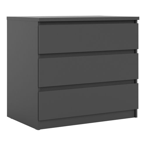 Commode 3 tiroirs BEST LAK 2 noir mat
