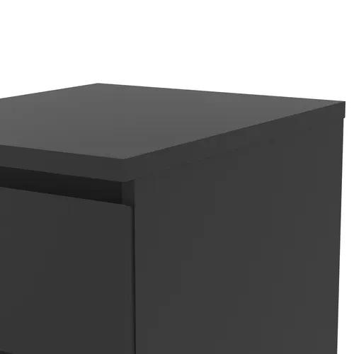 Chevet 2 tiroirs BEST LAK 2 noir mat vue détaillée