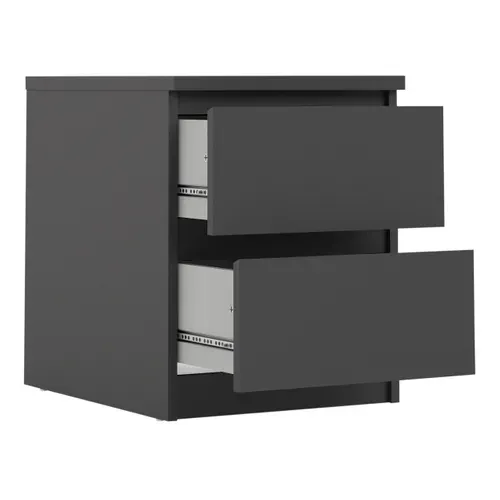 Chevet 2 tiroirs BEST LAK 2 noir mat