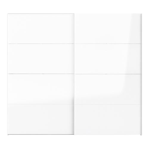 Armoire 2 portes coulissantes ELEGANCE XL L.240 cm blanc laqué