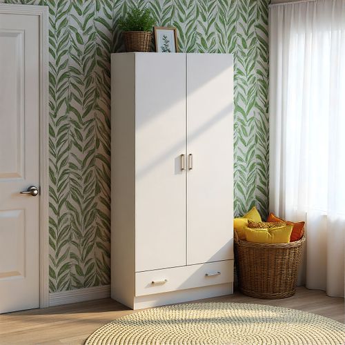 Armoire 2 portes L.80 cm SPACE blanc