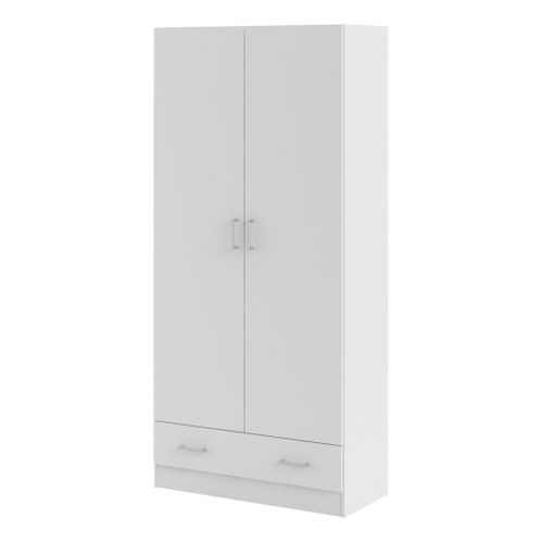 Armoire 2 portes L.80 cm SPACE blanc