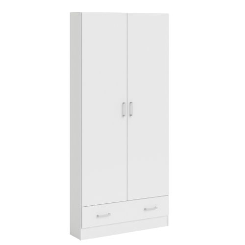Armoire 2 portes L.80 cm SPACE blanc