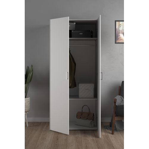 Armoire 2 portes L.78 cm SPACE blanc