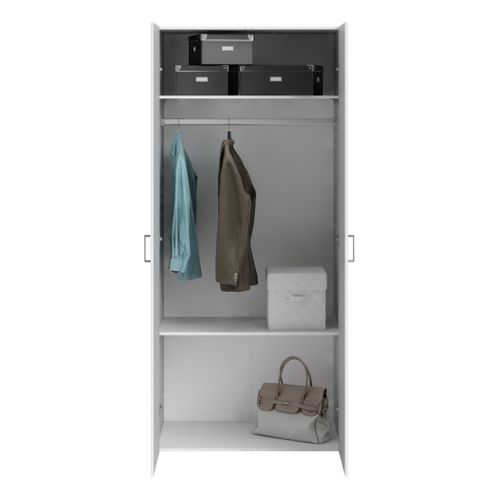 Armoire 2 portes L.78 cm SPACE blanc