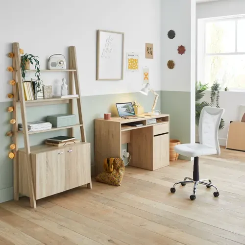 Bureau 1 porte 1 tiroir BEST 2 imitation chêne vue d'ambiance 1