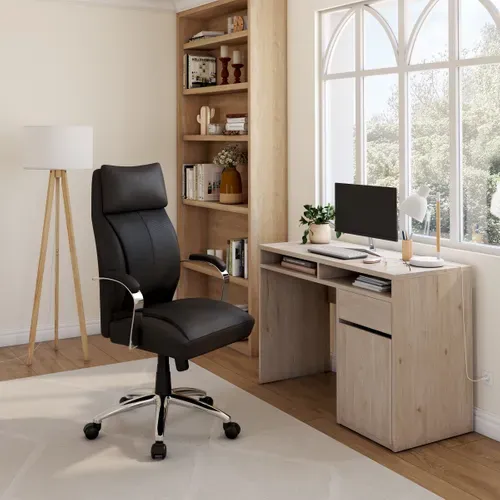 Bureau 1 porte 1 tiroir BEST 2 imitation chêne