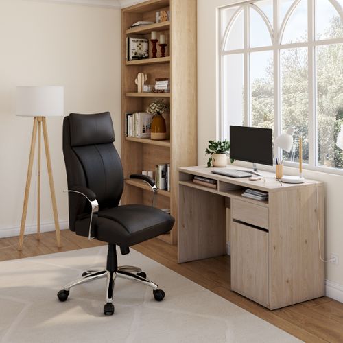 Bureau 1 porte 1 tiroir BEST 2 imitation chêne