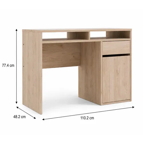 Bureau 1 porte 1 tiroir BEST 2 imitation chêne