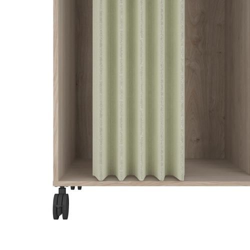 Kit dressing avec rideau L.100 cm MOVE 2 imitation chêne