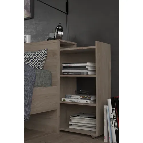 Tête de lit 140 cm avec BEST rangement imitation chêne HL