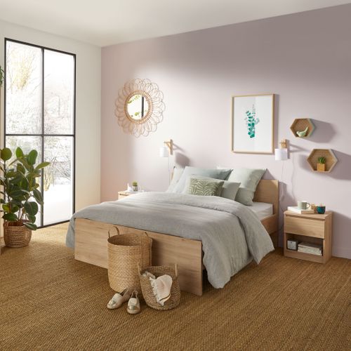 Lit 140x190 cm BEST imitation chêne HL